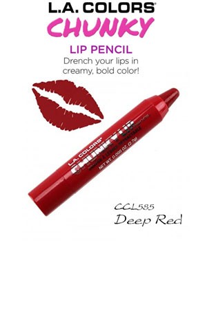 L.A. Colors Chunky Lip Pencil #CCL585 Deep Red