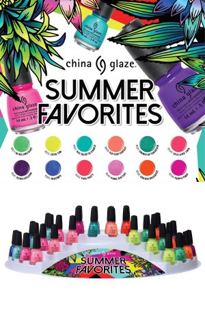 [China Glaze] Mini Summer Favorites (0.325 oz/9.6 ml) -pc