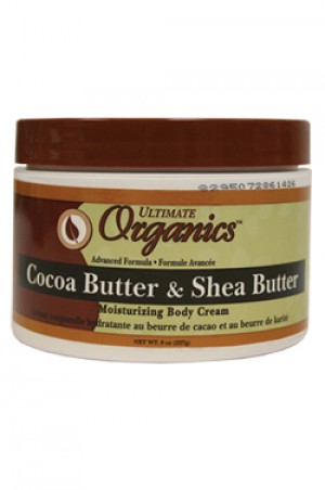 [Africa's Best-box#42] Ultimate Organics Cocoa Butter & Shea Butter Moisturizing Body Cream (8 oz)