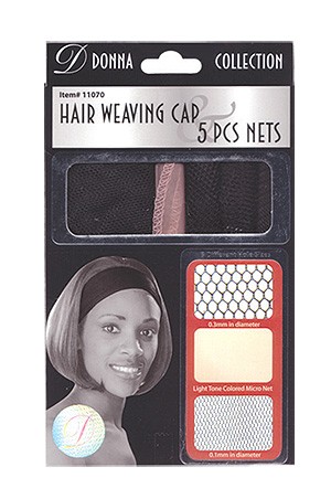 [Donna-#11070] Hair Weaving Cap & 5pcs Nets -dz