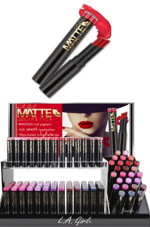 [L.A. Girl-#GCD114] Matte Flat Velvet Lipstick 156 pc display (26 kinds/6 each)