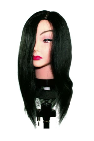 [#M-2020M] Practice Mannequin Human Hair #Black (20-21")