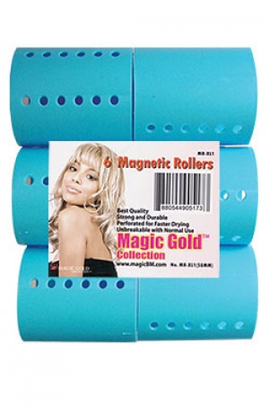 #MR-XL1 Magnetic Rollers 6pc (58mm/ L.Blue) -pk