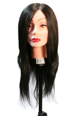 [#M-2020ML] Practice Mannequin Human Hair #Black (22-24")