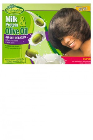 [Sofn'free-box#24] GroHealthy Milk Protein & Olive Oil No-Lye Relaxer- Super (Single Application)