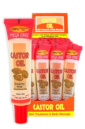 [Sunflower-box#16] Mega Tube Hair Oil (1.5oz/24pc/ds)-Castor