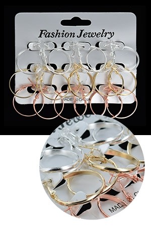 [#4950SIL&GD] Fashion Jewelry Earring -dz