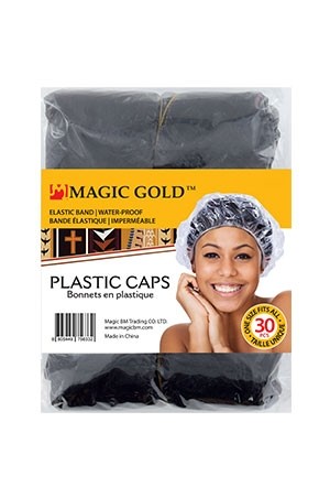 [Magic Gold#5633]30 pcs Plastic Cap #Black