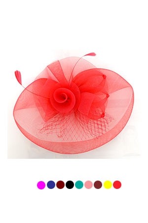 [#7590] Fascinator Hat with Clip On Asst -pc