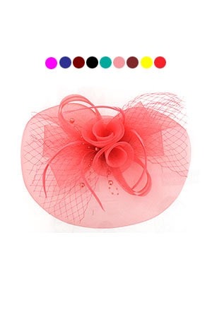[#7599] Fascinator Hat with Clip On Asst -pc