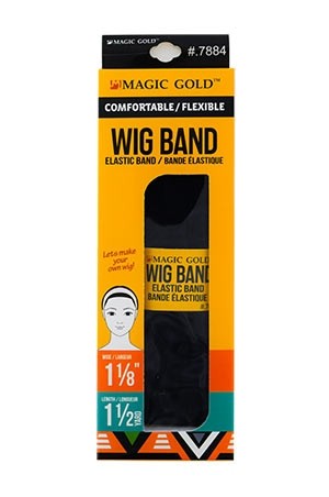 [#7884] Magic Gold Wig Band 11/8" -dz