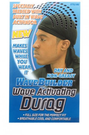 [Wave Builder #992] Wave Activating Durag - Black (1 dz/pk)