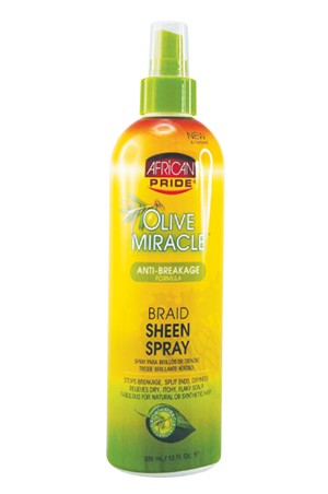 [African Pride-box#30] Olive Miracle Braid Sheen Spray(12oz)
