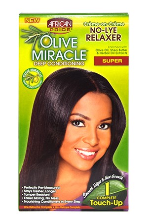[African Pride-box#71] Olive Miracle No Lye Relaxer [1Touch/2App] Super