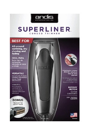 [Andis] SUPER LINER (SILVER) WITH SHAVER-#04890
