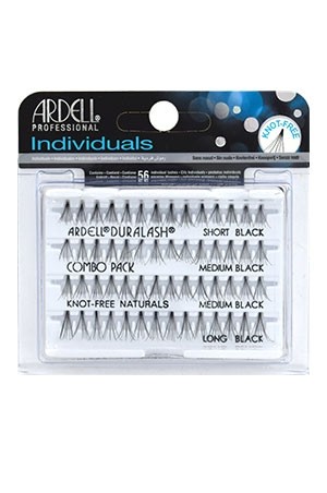[Ardell] Eyelashes Individuals Knot Free Combo Pack Flares (Black)
