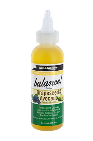 [Aunt Jackie's-box#25] Natural Growth Oil-Grapeseed&Avocado (4oz)