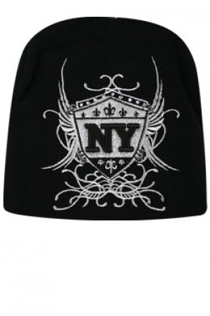 NY Knit Wing Cap  - #BE1040 (Silver)