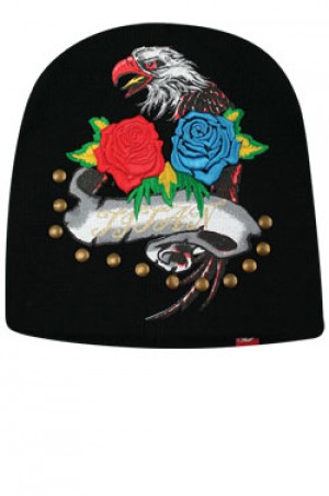 NY Knit Two Rose&Eagle Cap  - #BE1048 (Multi)