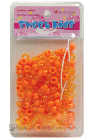 [Magic Gold] Plastic Bead (S) #1623 Orange/Crystal Orange