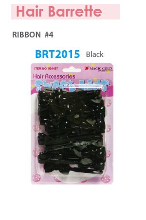 [Magic Gold] Barrette [Ribbon 4 Black] #BRT2015 -pc