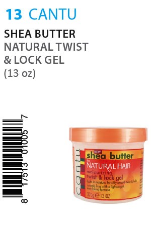 [Cantu-box#13] Shea Butter Natural Twist&Lock Gel (13oz)