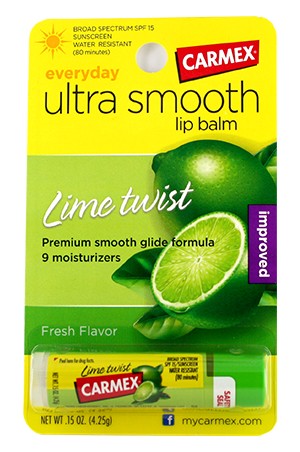 [Carmex-box#6] Stick Ultra Smooth-Lime Twist(0.15oz,12ps/box)