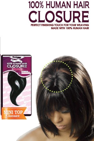100% Human Hair  -  Mini Top Closure 8"