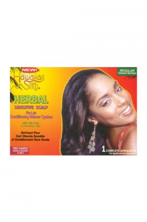 [Hawaiian Silky-box#35] Herbal No Lye Relaxer Kit - Regular (1app)