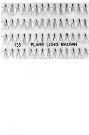 Magic Gold I-Lashes 100% Human Hair #135 Flare Long Brown