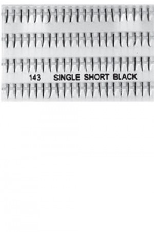 Magic Gold I-Lashes 100% Human Hair #143 Single Short Black