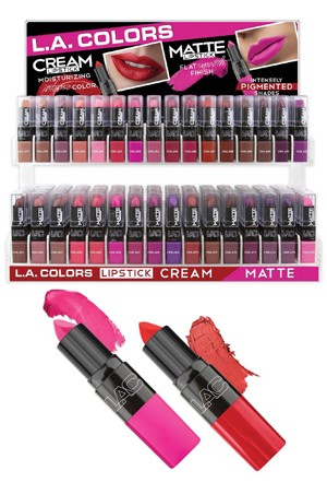 [L.A.Colors] Cream & Matte Lipstick (32 kinds/12 each)