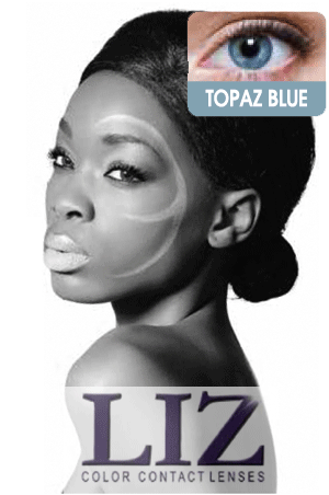 Liz Color Contact lenses  - Topaz Blue