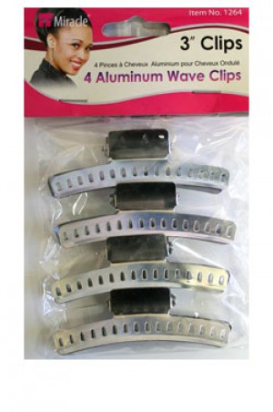 [Miracle-#1264] 3" Aluminum Wave Clips -dz