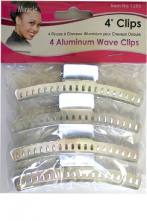 [Miracle-#1265] 4" Aluminum Wave Clips -dz