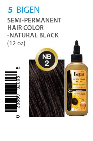 [Bigen-box#5] Semi-Permanent Hair Color #NB2 Natural Black