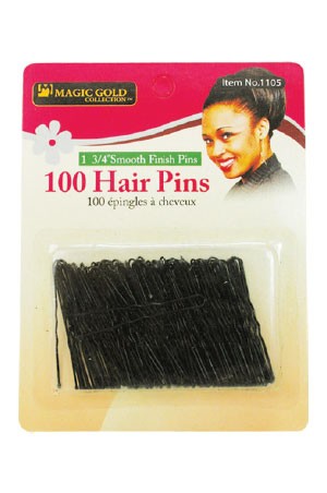 [Magic Gold-#1105] Hair Pins 1 3/4" (#Black) -dz