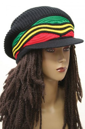 #Ras-3 Rasta Hat 10" (Black/Yellow/Green/Red)