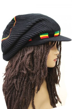 #Ras-5 Rasta Hat 10" (Black/Yellow/Green/Red)