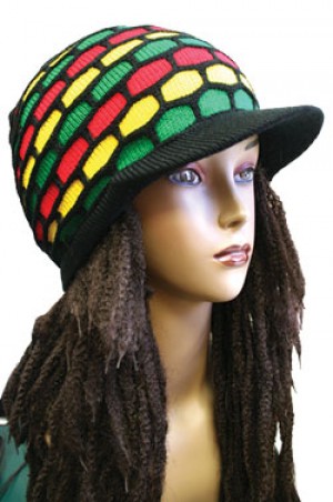 #Ras-6 Rasta Hat 10" (Black/Yellow/Green/Red)