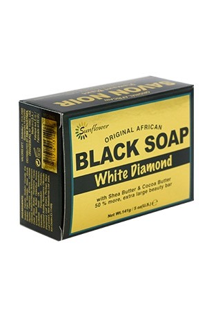 [Sunflower-box#55] Black Soap (5 oz) - White Diamond 