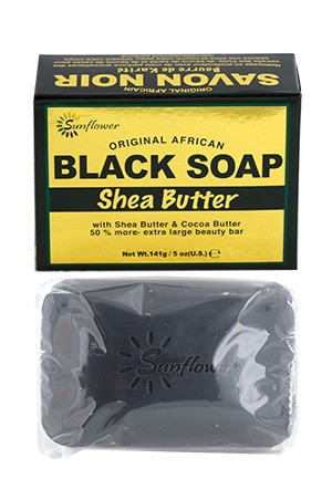 [Sunflower-box#41] Original African Black Soap - Shea Butter (5 oz)