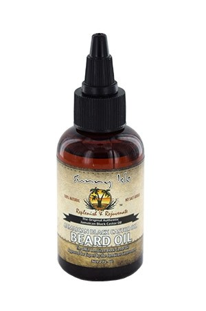 [Sunny Isle Jamaican Black Castor Oil-box#34] Castor Oil Beard Oil (2 oz) 