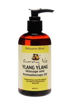 [Sunny Isle Jamaican Black Castor Oil-box#42] Massage & Aromatherapy Oil [Ylang Ylang] (8 oz) 