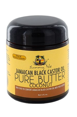 [Sunny Isle Jamaican Black Castor Oil-box#51] Pure Butter [Coconut] (4oz) 