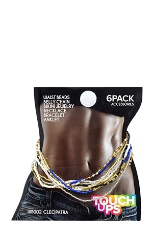 Touch Down Touch Ups Waist Beads Chain - Cleopatra 6pk	