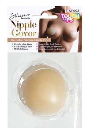 Touch Ups Silicone Reusable Nipple Cover Round#tnp004 12pk	