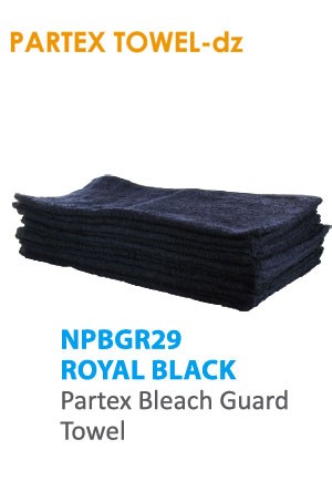 Partex Beach Guard Towel #NPBGR29 Royal Black -dz