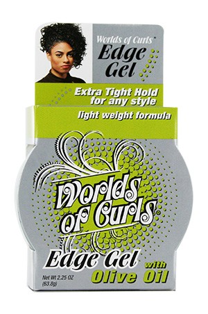 [Worlds Of Curls-box#14] Edge Gel w/Olive Oil (2.25 oz)
