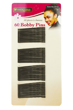 [Magic Gold-#0116] 60 Bobby Pins (Black) -dz